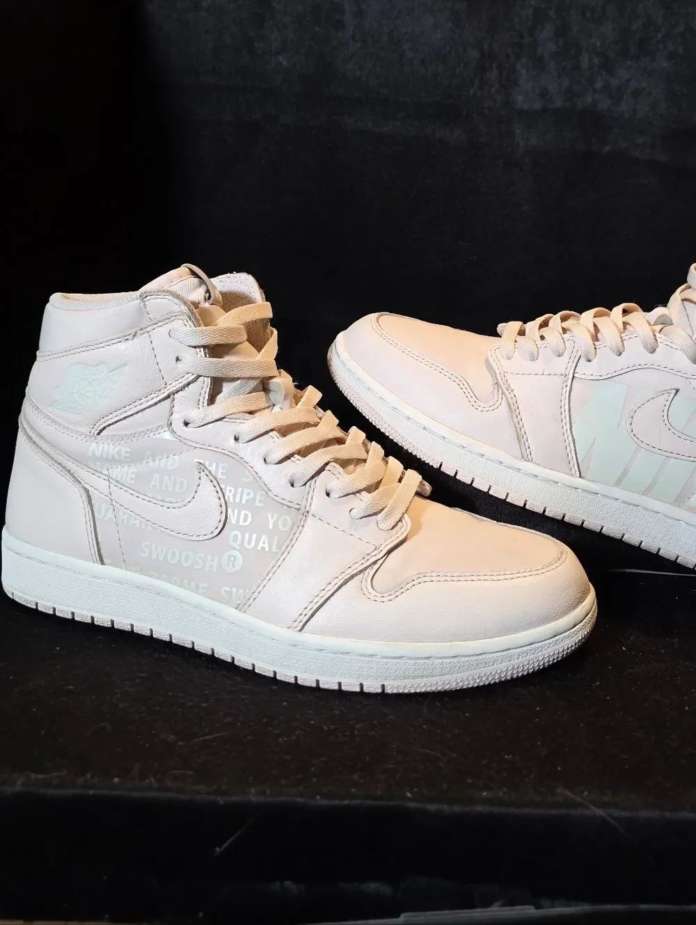 Jordan 1 Light Pink High-Top Sneakers Mens Size 9.5